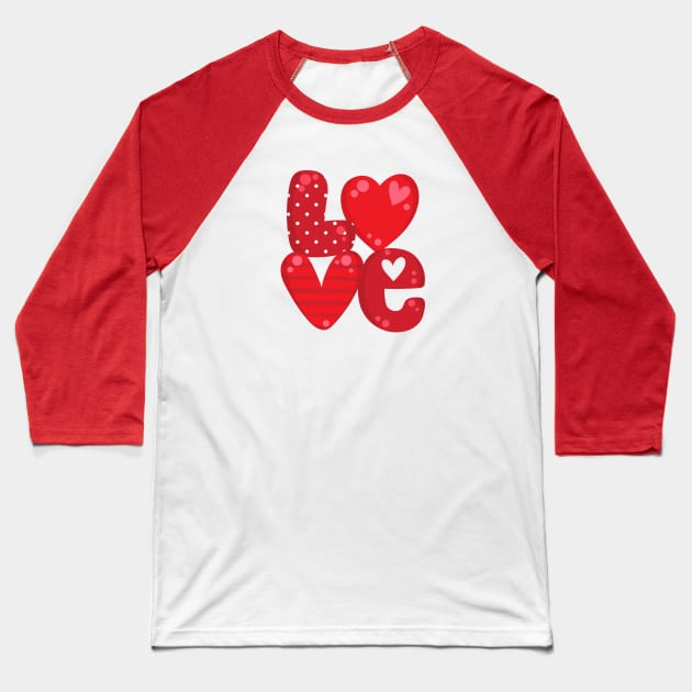 Love in red Baseball T-Shirt by JoanaJuheLaju1